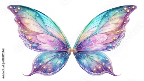 Fairy Wings on White Background photo