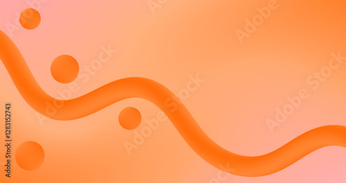 Abstract background with orange waves. Vector illustration for your graphic design.