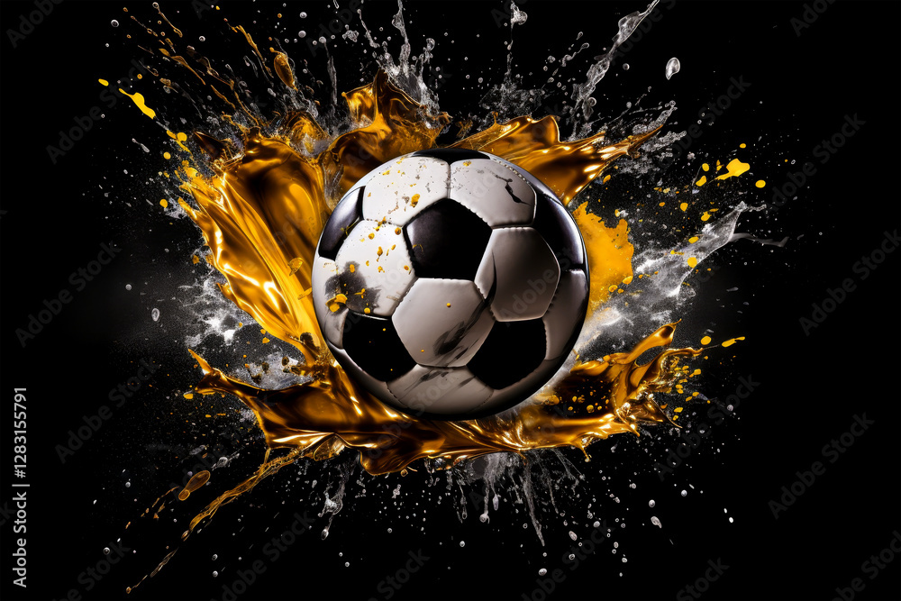 Fototapeta premium playing football on background.