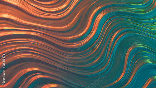 Fluid Neon Wave Pattern