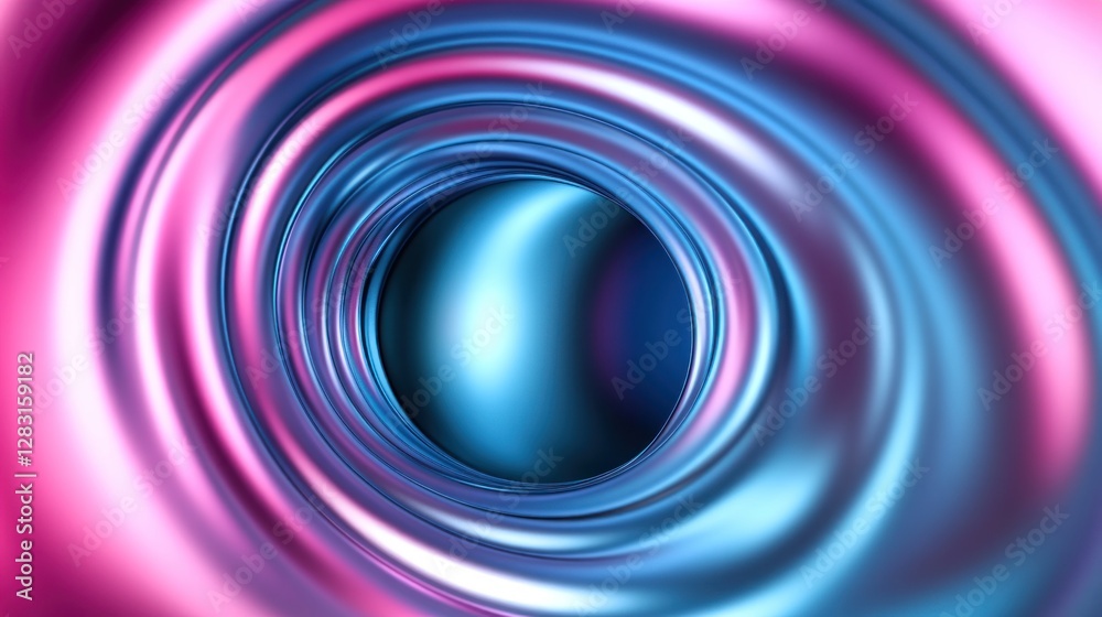 Abstract swirling pink and blue vortex with a dark center. Abstract swirling pink and blue vortex with a dark center.