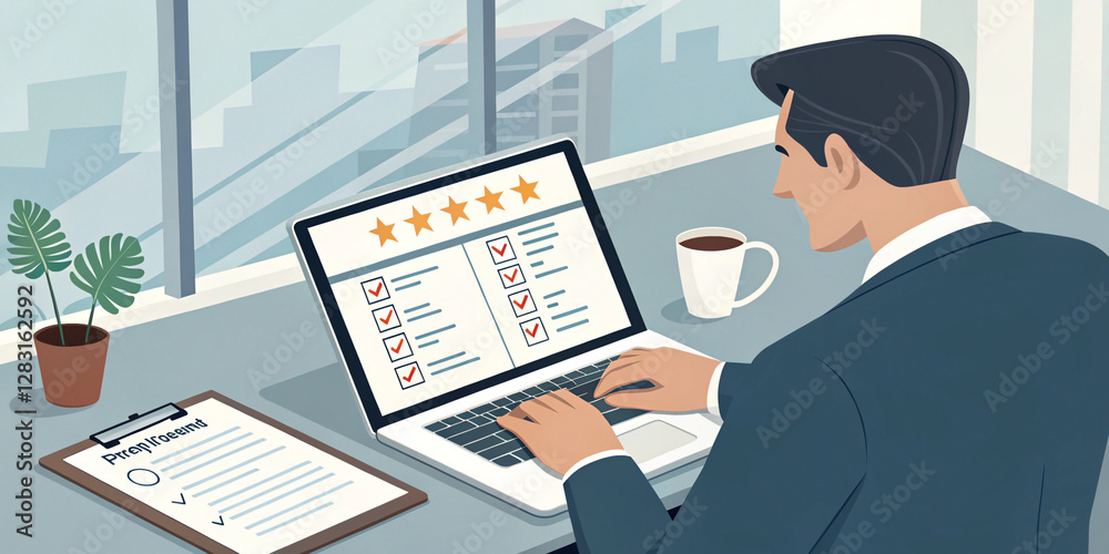 Human Resource Management Concept: Businessman Implementing HR Strategies
