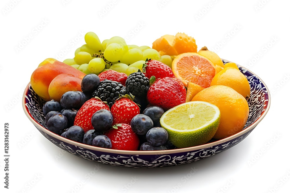 Colorful Fruit Bowl with Fresh Berries and Citrus Colorful Fruit Bowl with Fresh Berries and Citrus