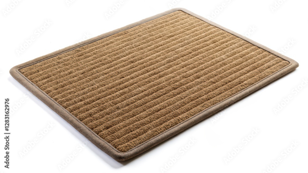 Rectangular Coir Doormat with Beige Border Rectangular Coir Doormat with Beige Border