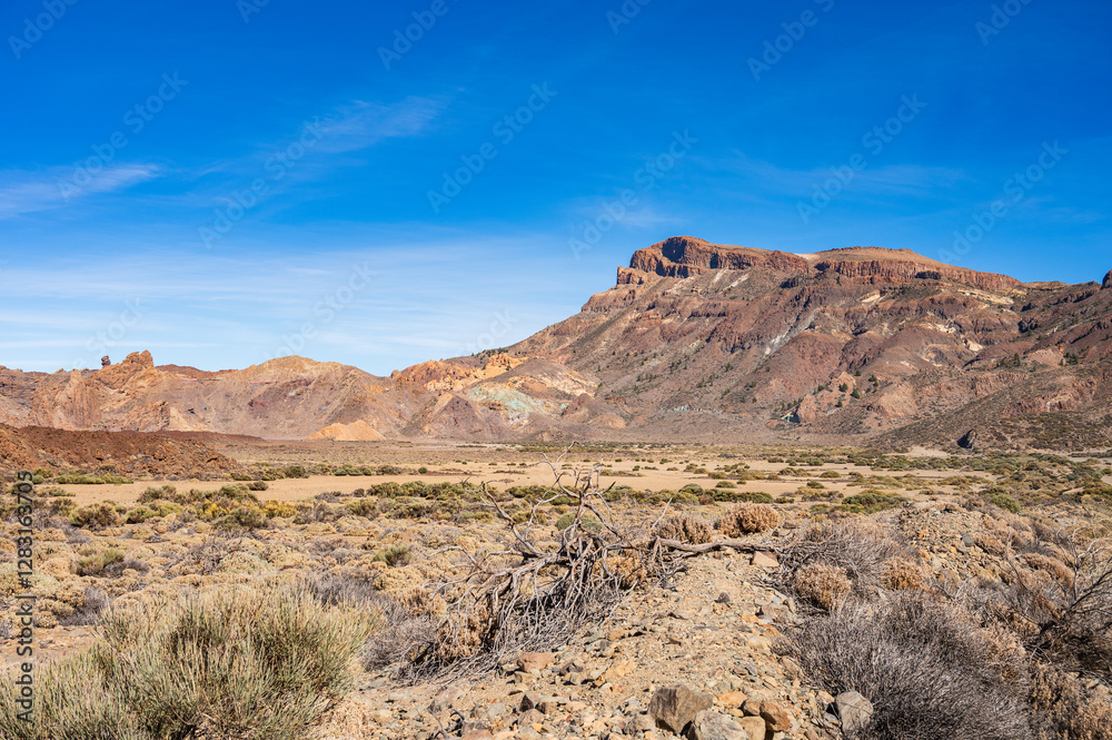 Lavawüste im Vulkankrater des El Teide auf der Kanareninsel Teneriffa, Spanien