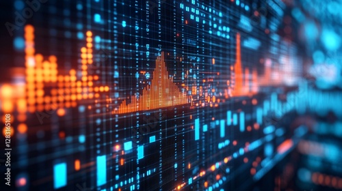 Wallpaper Mural Vibrant Data Visualization with Bright Colors and Dynamic Patterns Torontodigital.ca