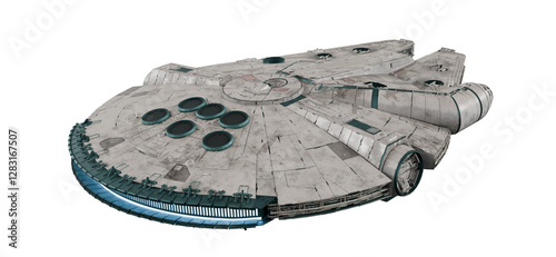 spaceship isolated on white
