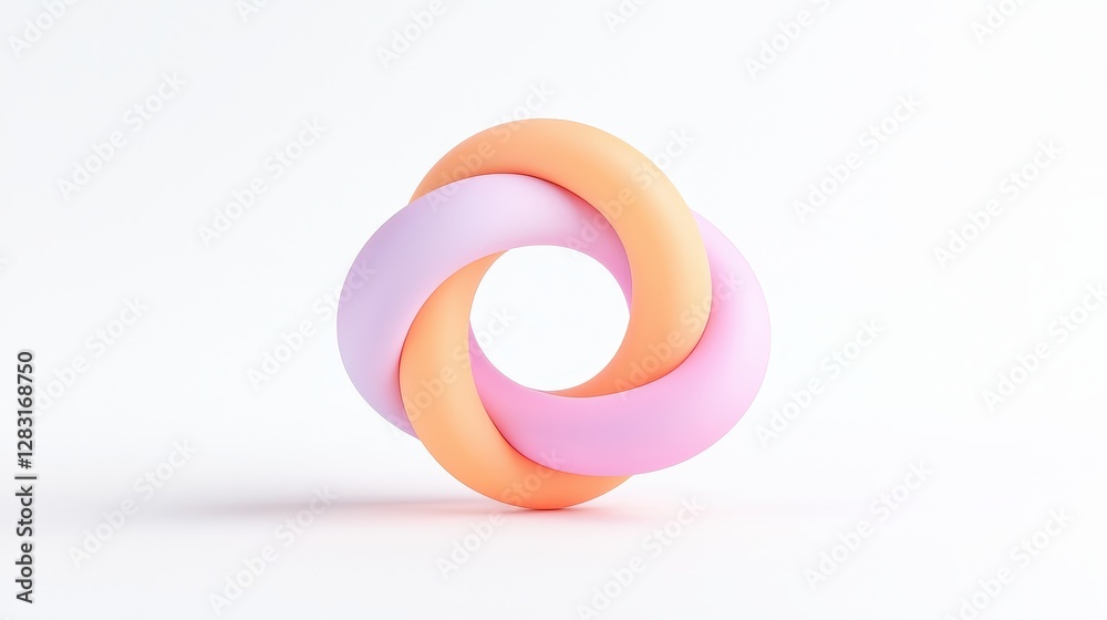 Fototapeta premium Colorful and Bouncy Rubber Ball with Swirls of Bright Pink, Orange, and Purple Ideal for Playtime and Fun Activities