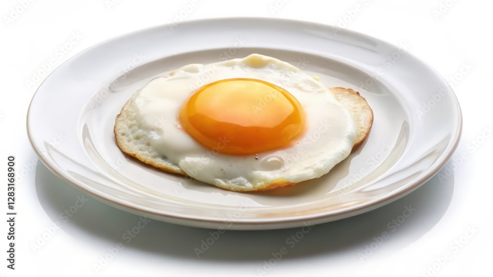 Fried Egg on White Plate Fried Egg on White Plate