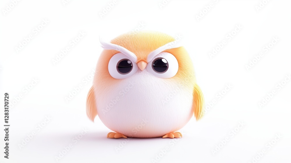 Adorable Plush Owl Toy with Big Eyes on a White Background for Children's Gifts and Decor Adorable Plush Owl Toy with Big Eyes on a White Background for Children's Gifts and Decor