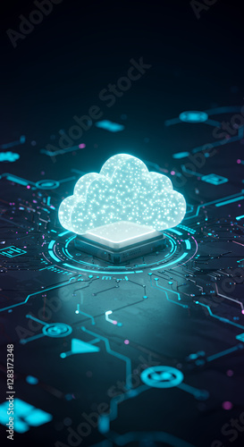 Abstract illustration Cloud Storage