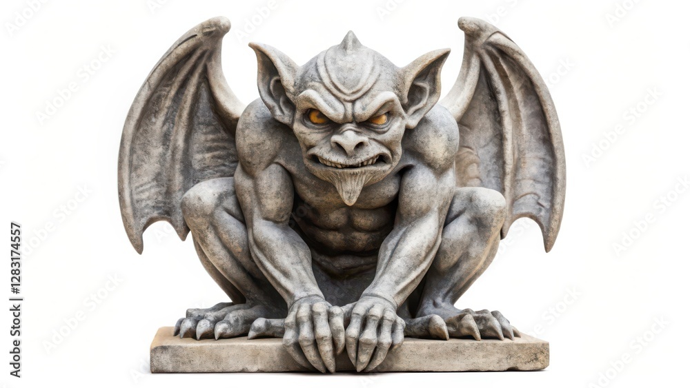 Gargoyle Statue on White Background Gargoyle Statue on White Background