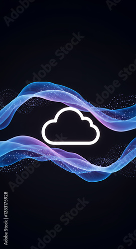 Abstract illustration Cloud Storage