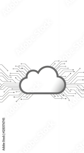 Abstract illustration Cloud Storage