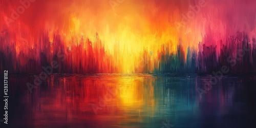 Soothing abstract color composition reflecting inner peace