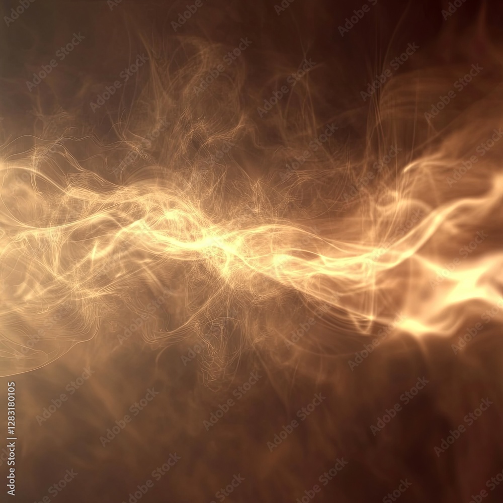 Naklejka premium beam of light through abstract smoke background