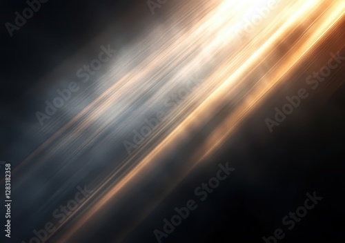 rays of light falling on a black background