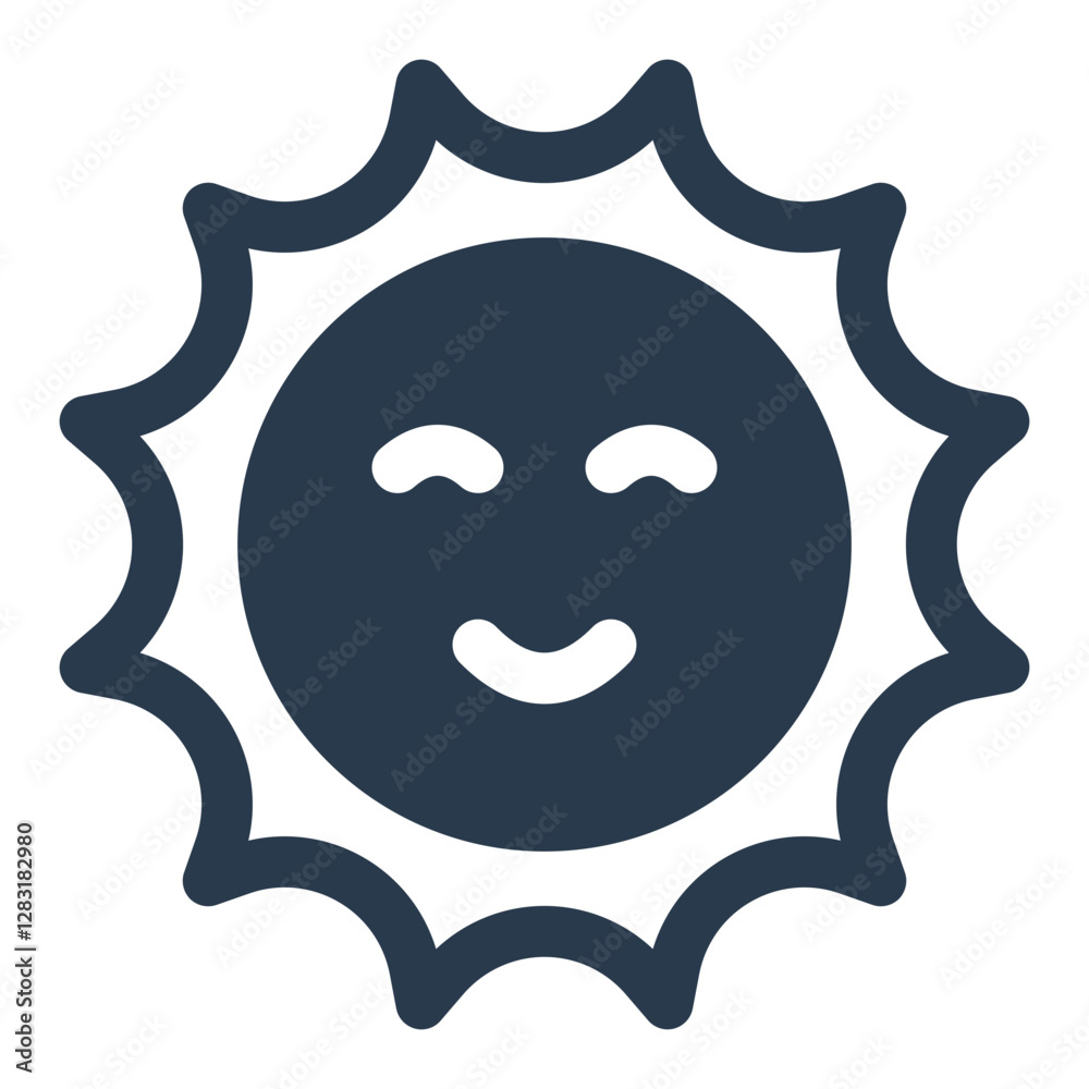 Smiling Sunshine with Radiant Beams