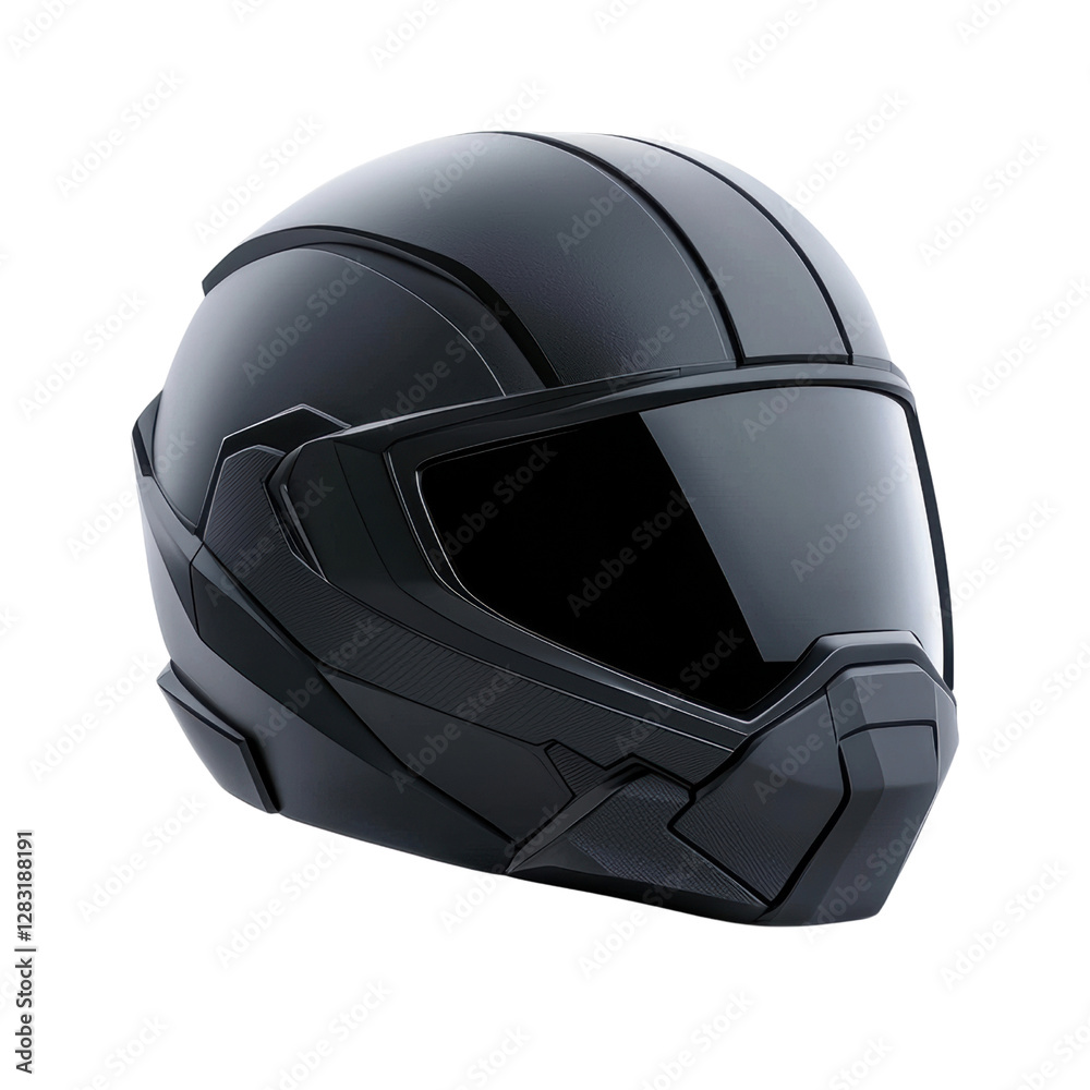 Fototapeta premium Sleek futuristic motorcycle helmet design