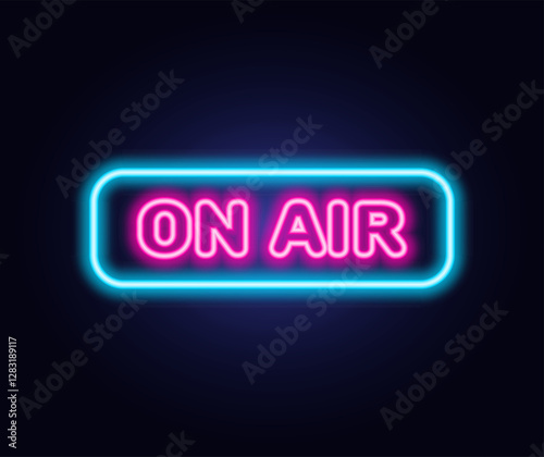 Vector Neon sign On Air for decoration and design.