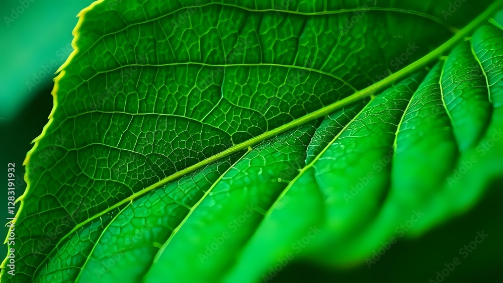 Veins of a Leaf Under Soft Natural Light Veins of a Leaf Under Soft Natural Light