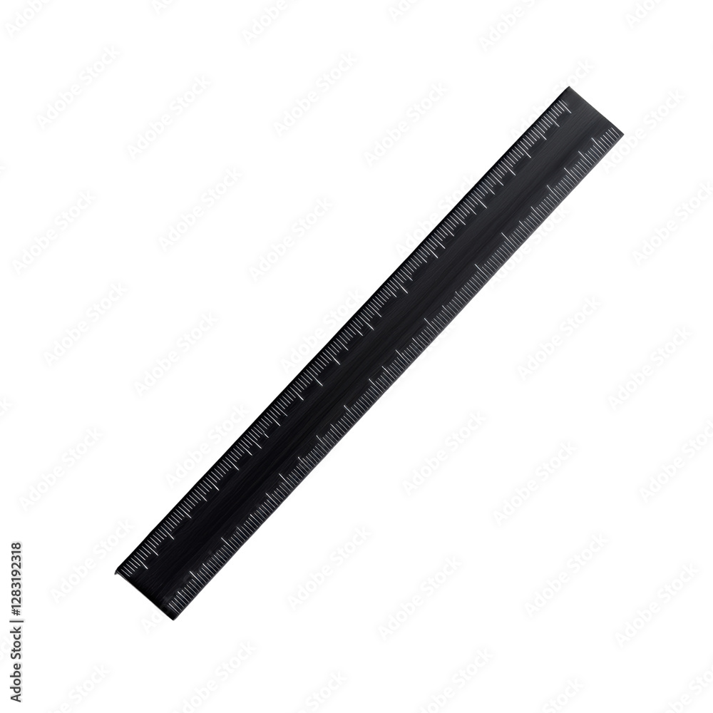 Transparent ruler with clear measurement markings Transparent ruler with clear measurement markings