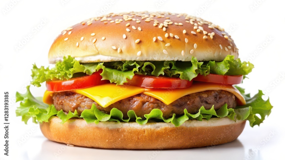 Cheeseburger on White Background Cheeseburger on White Background