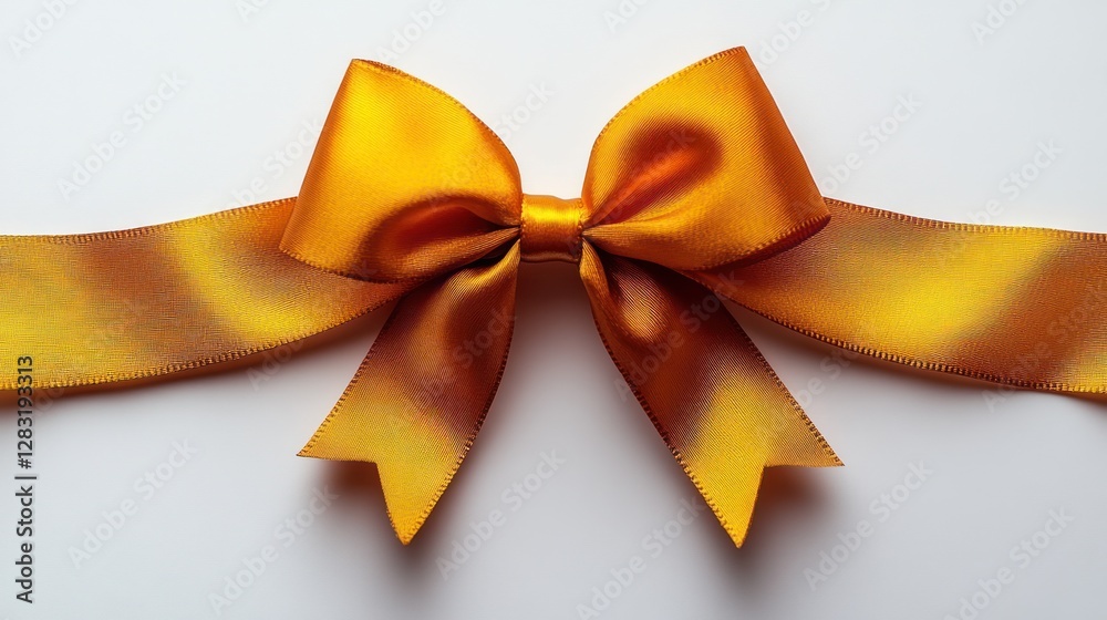 Gold Ribbon Bow on White Background (1) Gold Ribbon Bow on White Background (1)