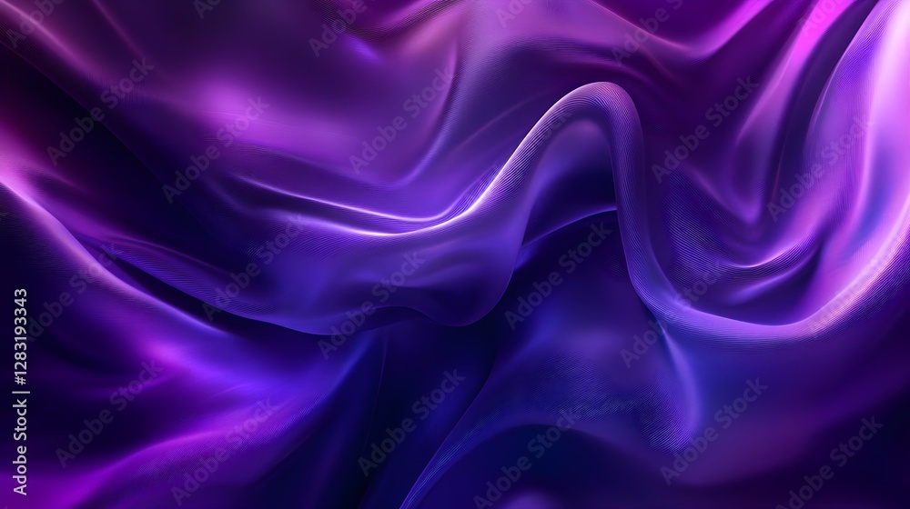 Flowing Purple Velvet Fabric Draped Elegantly, Illuminated with Soft Ambient Light Flowing Purple Velvet Fabric Draped Elegantly, Illuminated with Soft Ambient Light