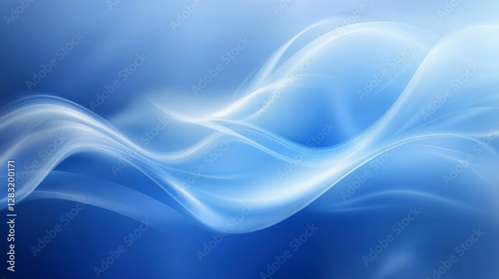 Beautiful blue white abstract lines moving gently across the picture Beautiful blue white abstract lines moving gently across the picture