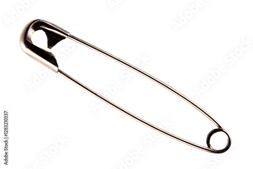 safety pin isolated on white, transparent background. png file