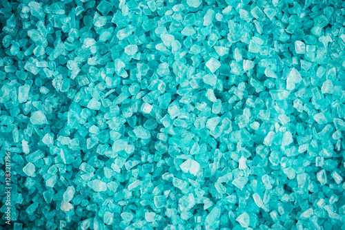 Turquoise sea salt, texture background.