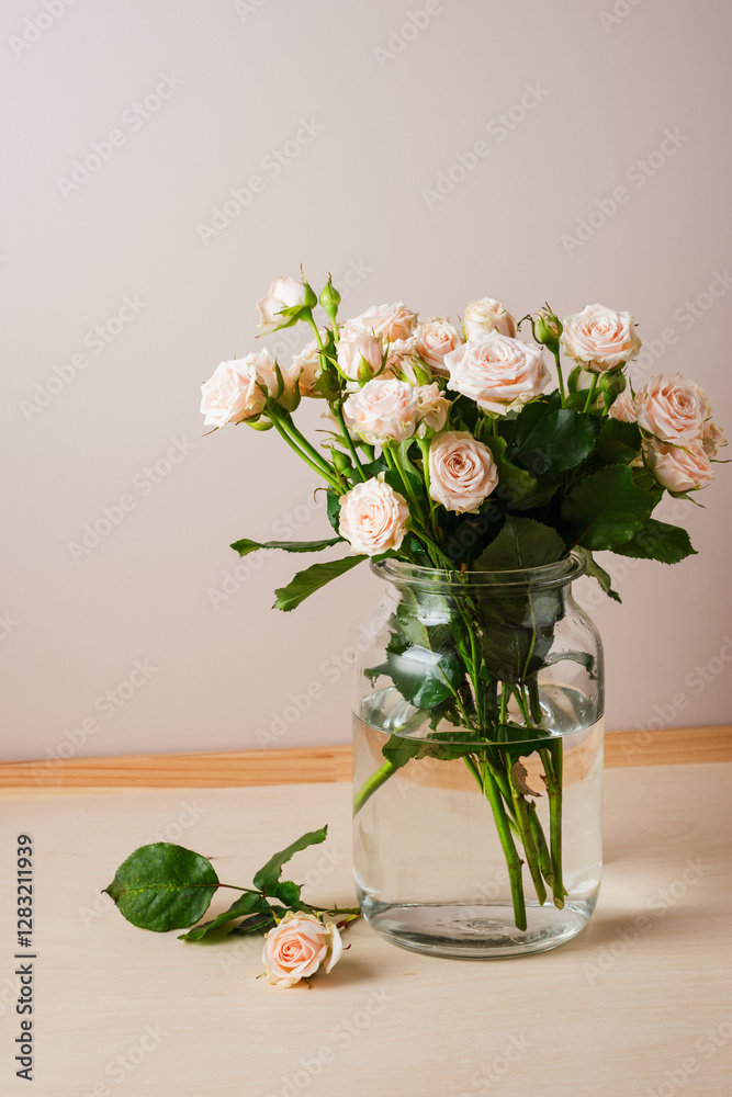 Fototapeta premium Bouquet of pink roses.