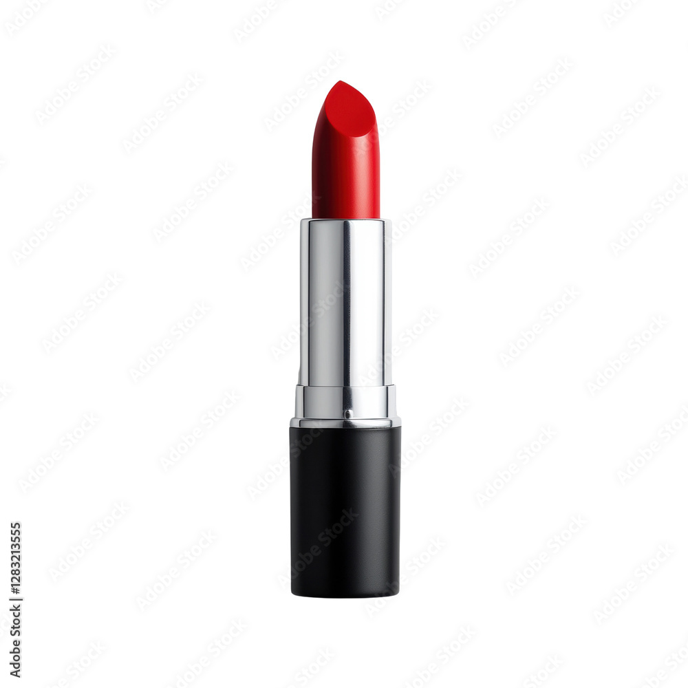 Classic red lipstick in sleek packaging Classic red lipstick in sleek packaging