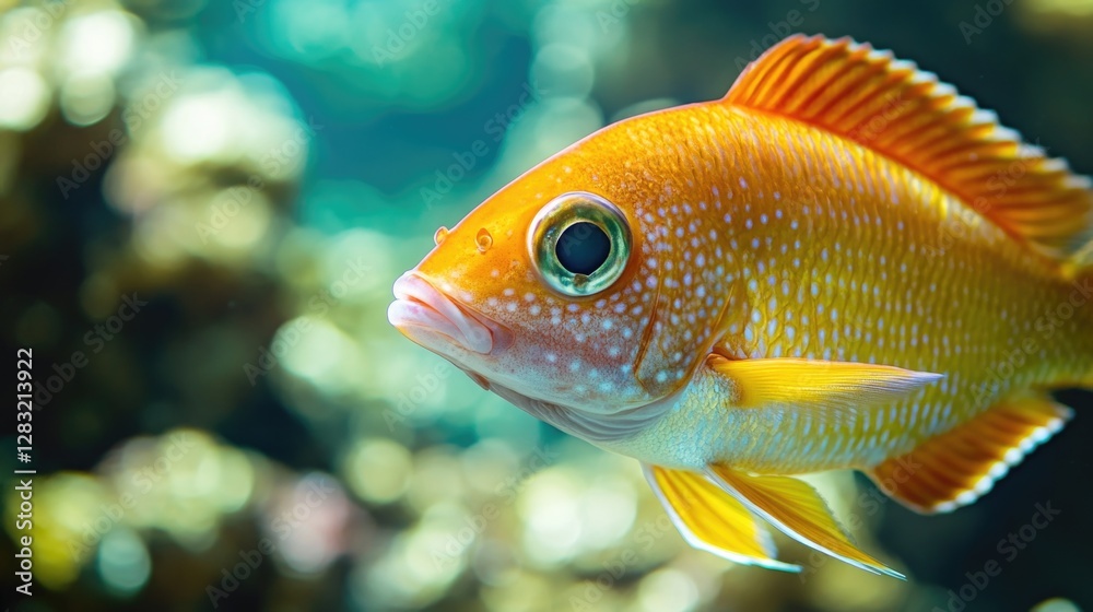 A clear image of a fish with a blurred background