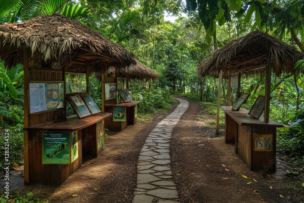 A long walking path lined with benches and trees A long walking path lined with benches and trees