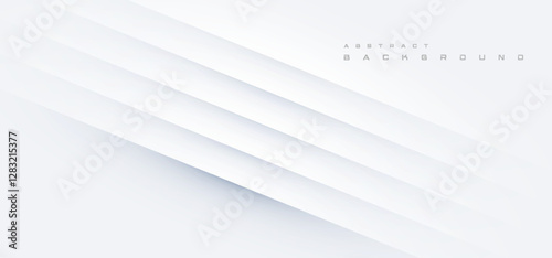 White background neumorphic abstract, Digital technology connect, cyber information communication, innovation future tech data, internet network connection, Ai big data, blue line dot illustration 3d