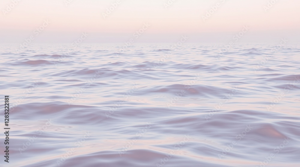 Fototapeta premium Gentle waves create a calming, pastel-colored ocean scene, perfect for backgrounds and serene visuals.