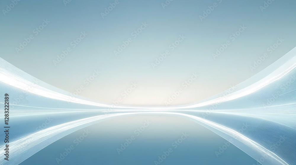Fototapeta premium Minimalist futuristic landscape