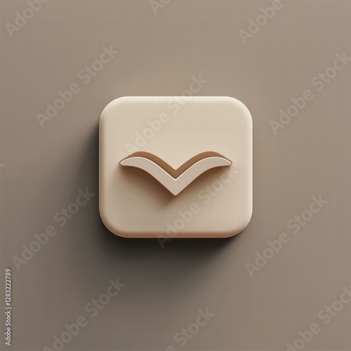 Minimalist Icon of a Bird: A clean, modern graphic of a bird icon on a square. The emblem's simplicity and visual interest convey a sense of design sensibility and effortless elegance.