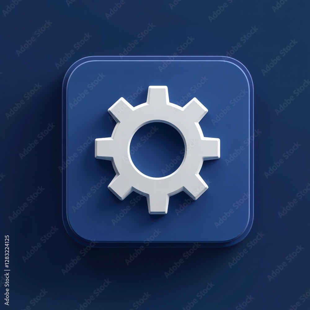 Iconic Gear: A sleek and modern icon of a gear, rendered in a minimalist style against a backdrop of solid color, represents precision, functionality, and the essence of engineering. Iconic Gear: A sleek and modern icon of a gear, rendered in a minimalist style against a backdrop of solid color, represents precision, functionality, and the essence of engineering.