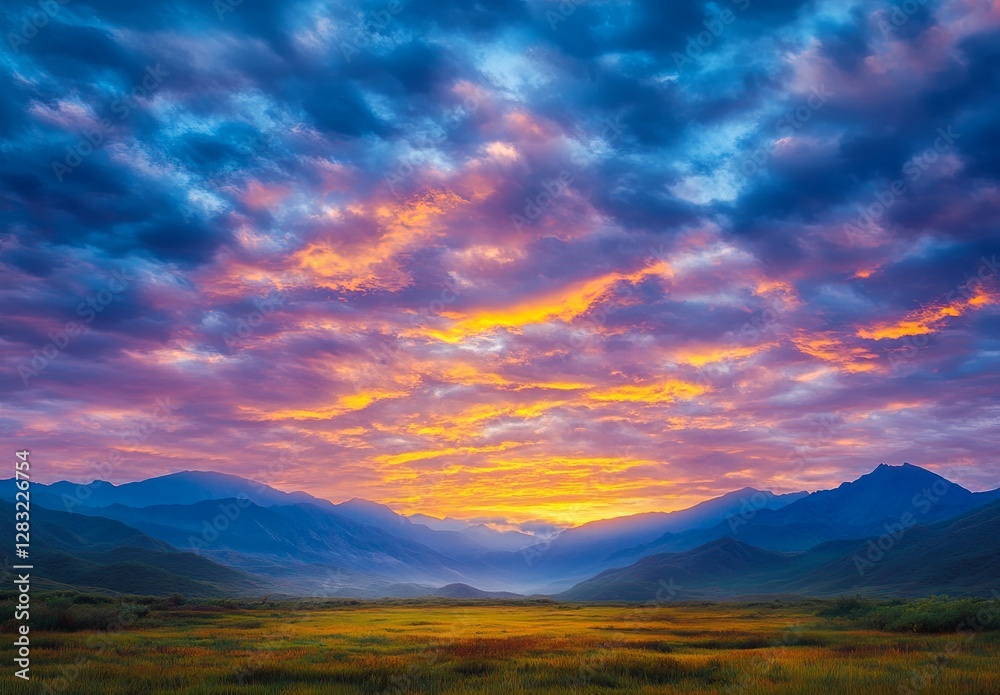 Vibrant Sunset Sky with Orange and Pink Hues Vibrant Sunset Sky with Orange and Pink Hues