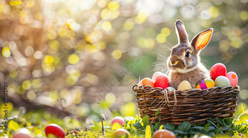 Traditional Easter Bunny: Classic depictions of the beloved rabbit adorned with colorful Easter eggs