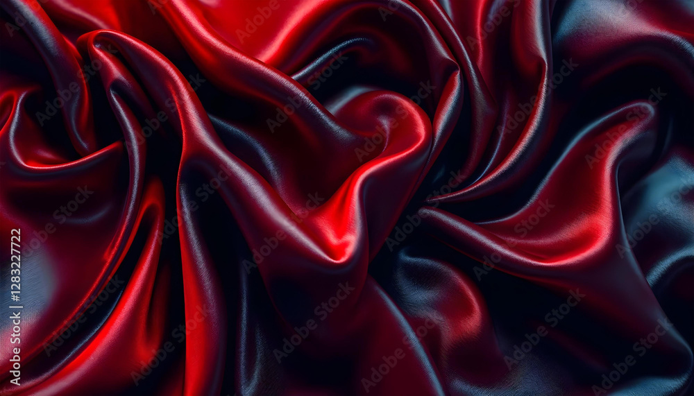 Obraz premium red silk wave background beauty cosmetics sale