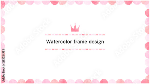 frame-4-1. イベントやWEBデザインの背景、フレームに使えるウォーターカラーの装飾。水彩のフレーム。