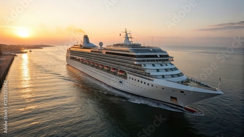 Luxury Cruise Ship Vacation: Morning Calm -  Ocean Liner Travel Photography