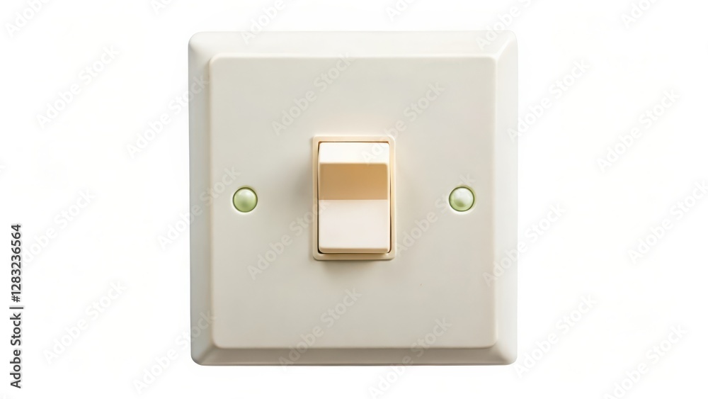 Light Switch on White Background Light Switch on White Background