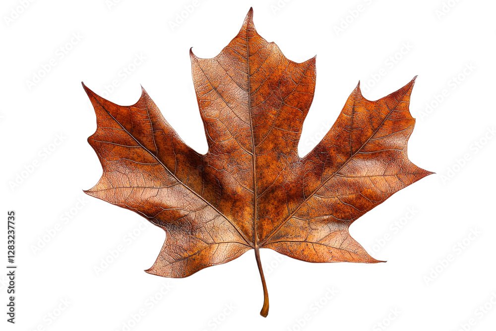 Autumn brown maple leaf details Autumn brown maple leaf details