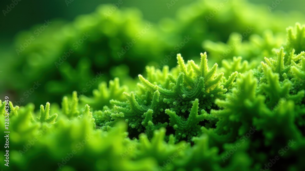 Lush Green Flora in Vibrant Close-Up A Detailed View of Intricate Plant Life Lush Green Flora in Vibrant Close-Up A Detailed View of Intricate Plant Life