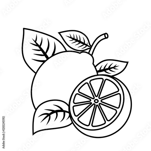 lemon coloring page
